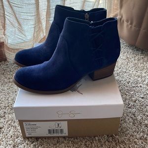 Jessica Simpson JS-DEONNE Dark midnight split suede 9M